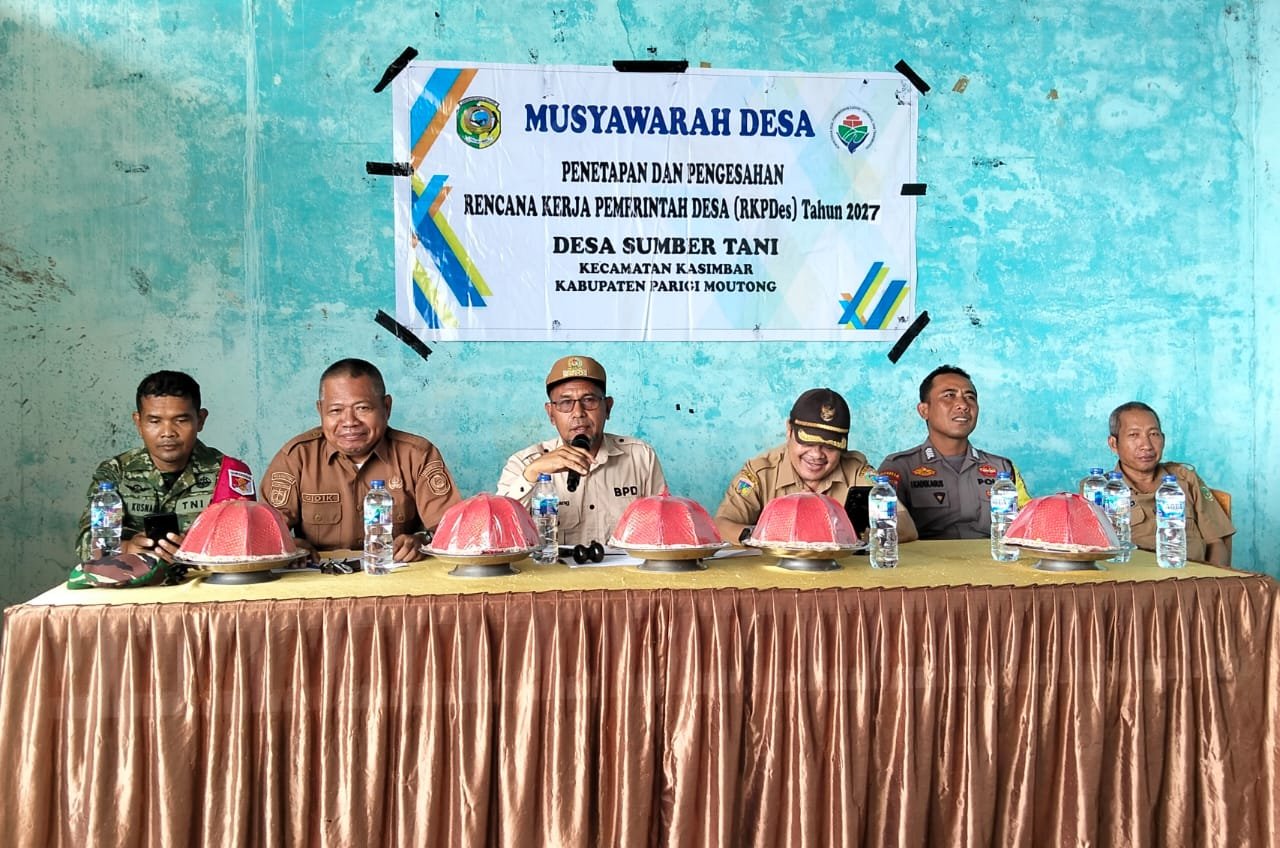 Musyawarah Desa Penetapan RKPDes 2027, Pemdes Sumber Tani Perkuat Arah Pembangunan Desa
